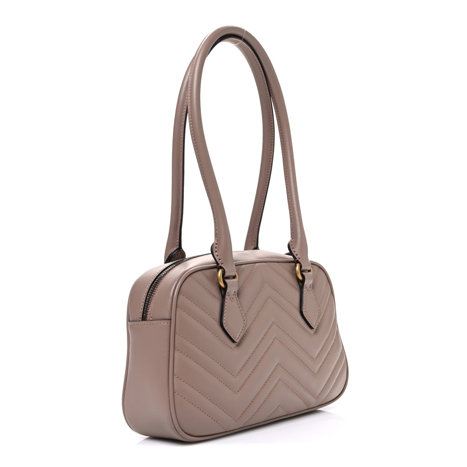 Gucci Calfskin Matelasse Small GG Marmont East West Shoulder Bag Porcelain Rose 3 of 10