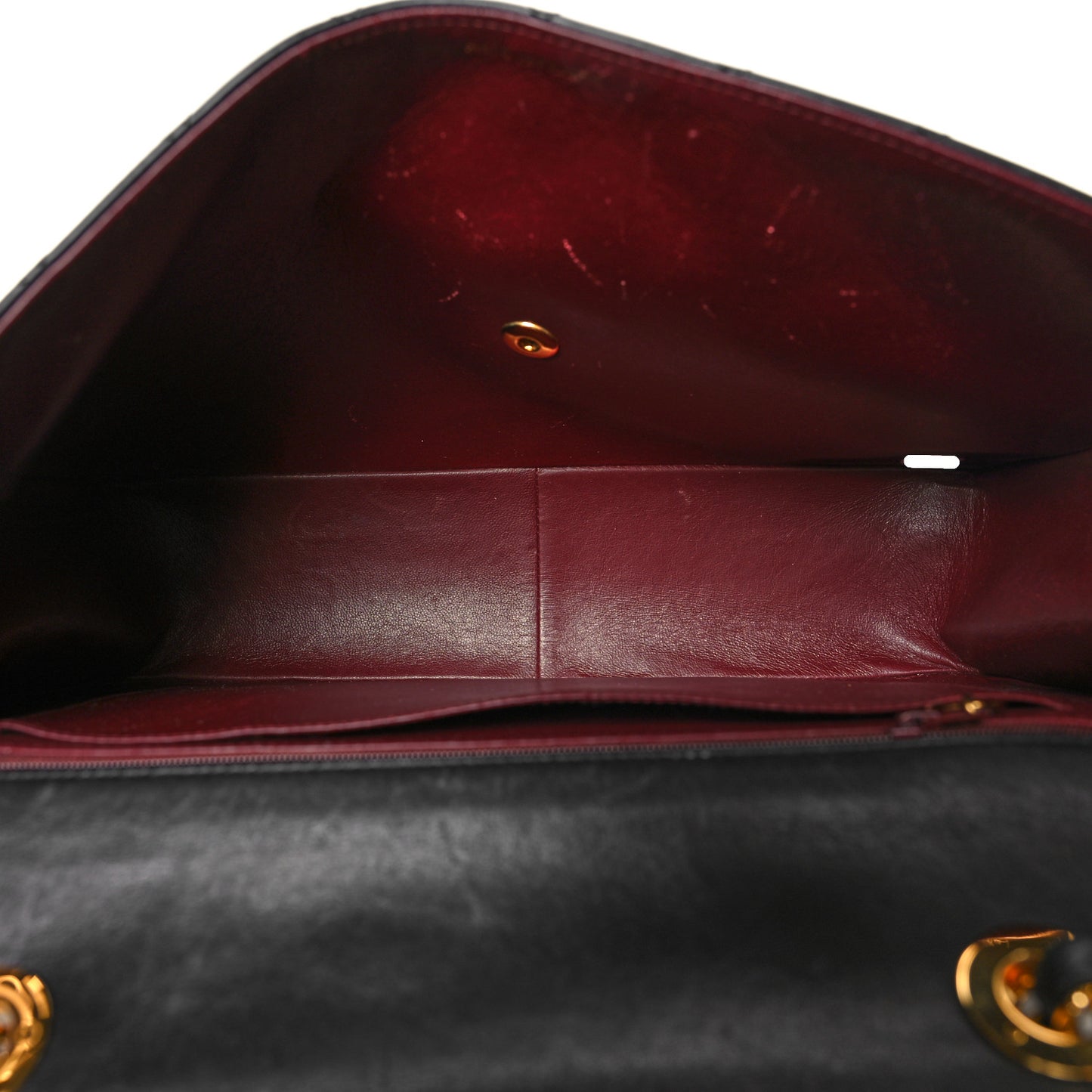 Lambskin Quilted XL Jumbo Single Flap Black