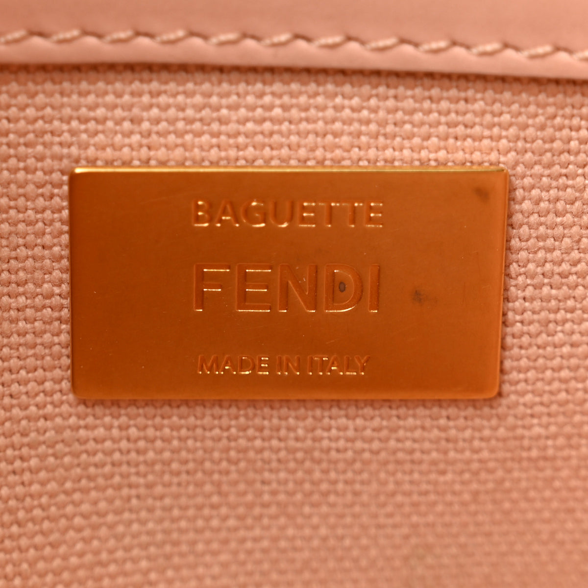 Fendi Canvas Vitello King Extra Strap FF Embroidered Baguette Baby Pink 6 of 13