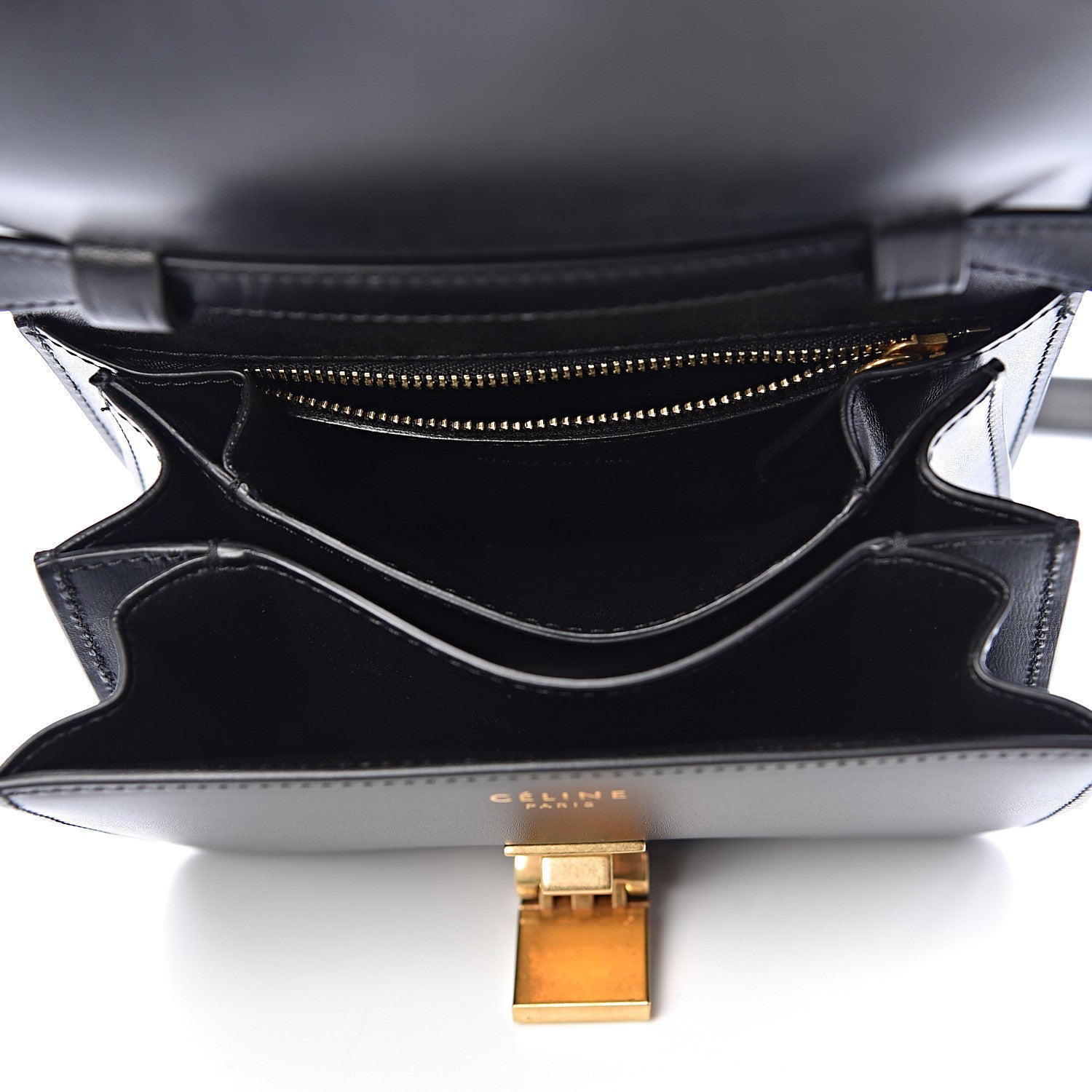 Celine Box Calfskin Small Classic Box Flap Bag Black 5 of 12