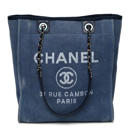 Chanel Canvas Mini Deauville Tote Denim Blue 1 of 10