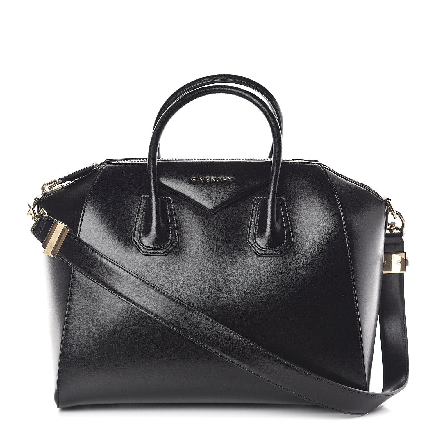 Givenchy Shiny Lord Calfskin Medium Antigona Black 1 of 7
