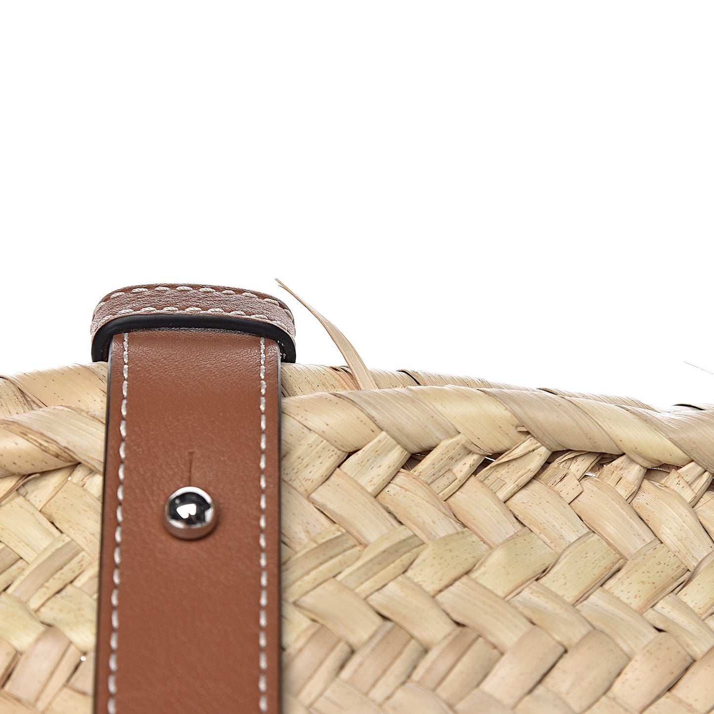 Raffia Basket Tote Bag Natural Tan Orange