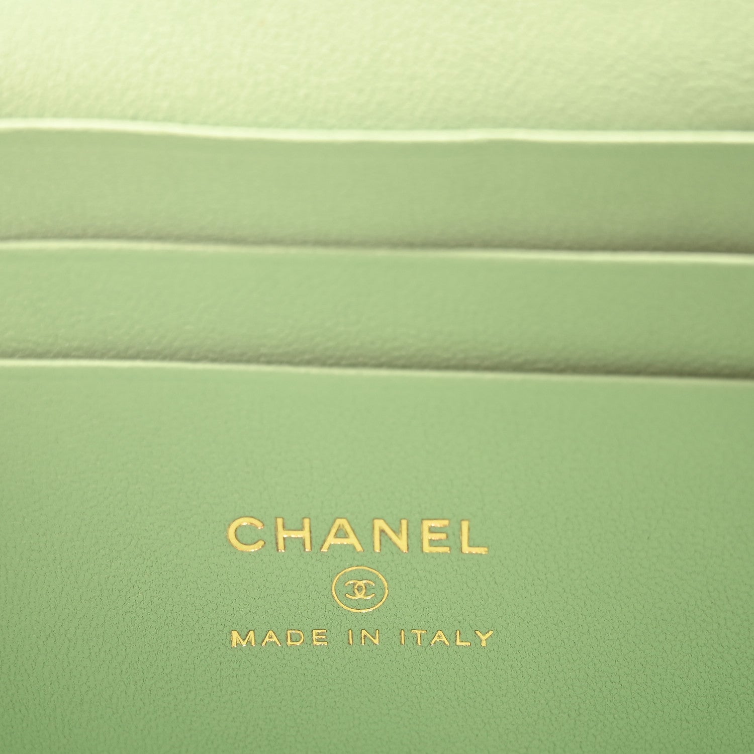 Chanel Lambskin Quilted Small Top Handle Vanity Case With Chain Lilac Light Green 6 of 10