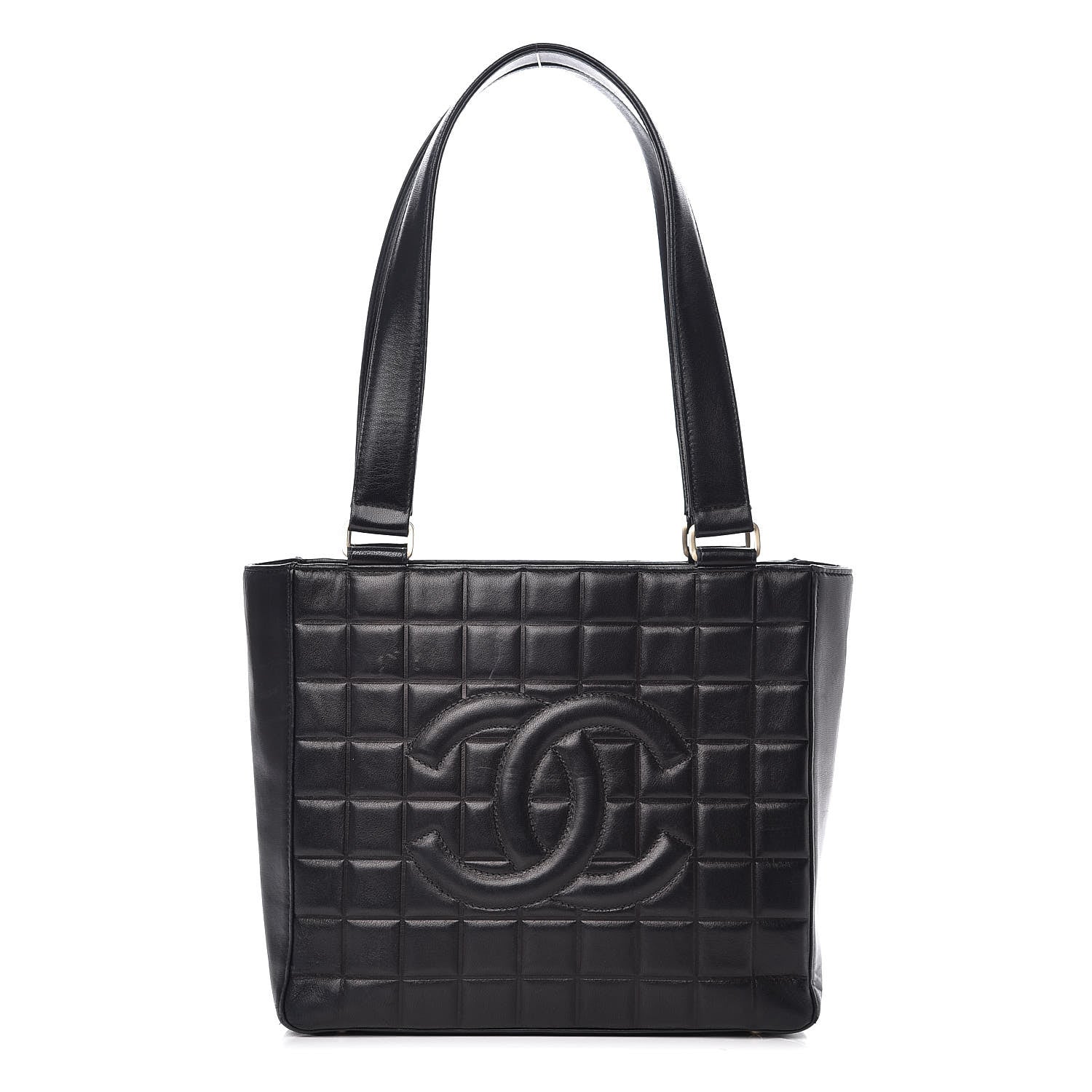Chanel Lambskin Quilted Chocolate Bar Tote Black 1 of 15