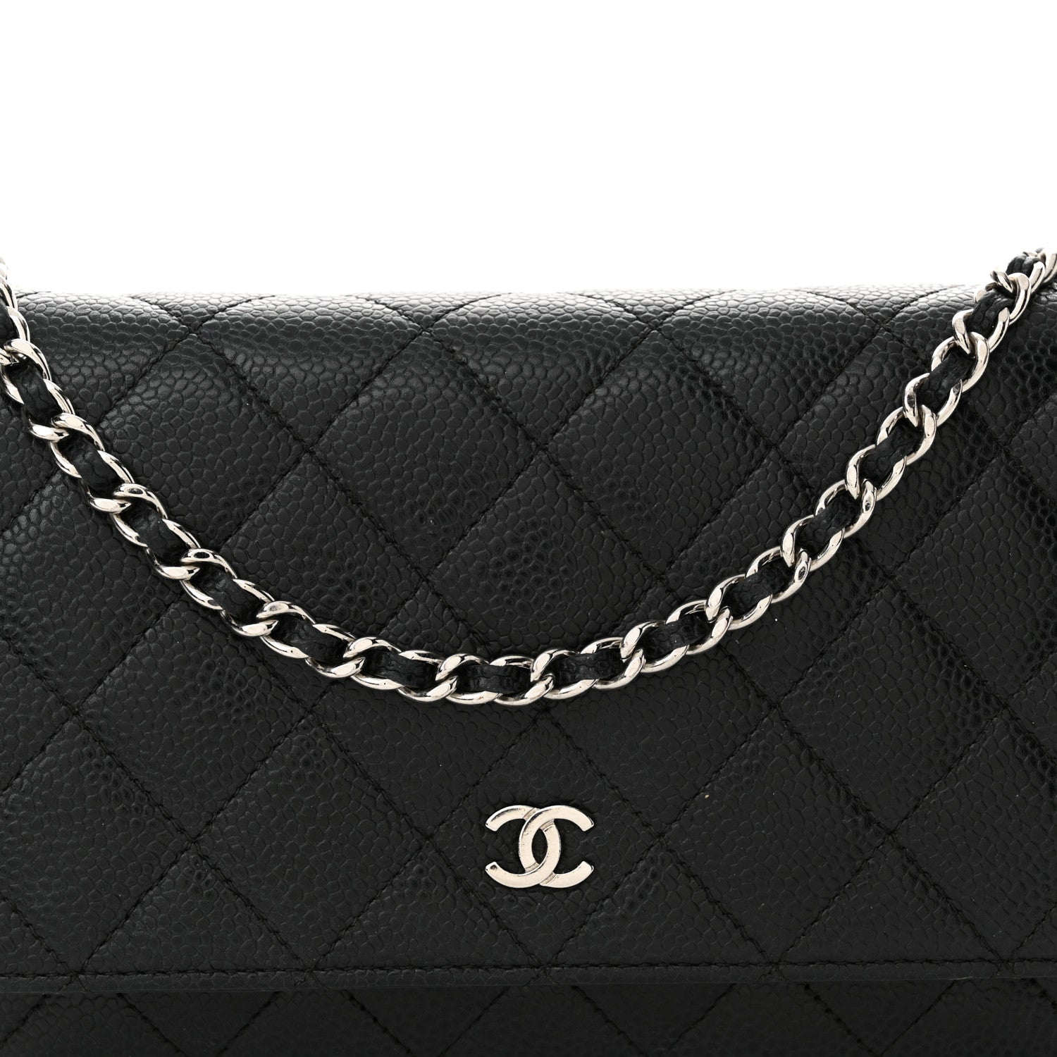 Chanel Caviar Quilted Wallet On Chain WOC Black 8 of 14
