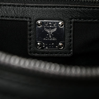 MCM Calfskin Ottomar Monogram Essential Boston Bag Black 7 of 10
