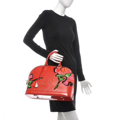 Louis Vuitton Vernis Roses Alma GM Orange Sunset 2 of 13