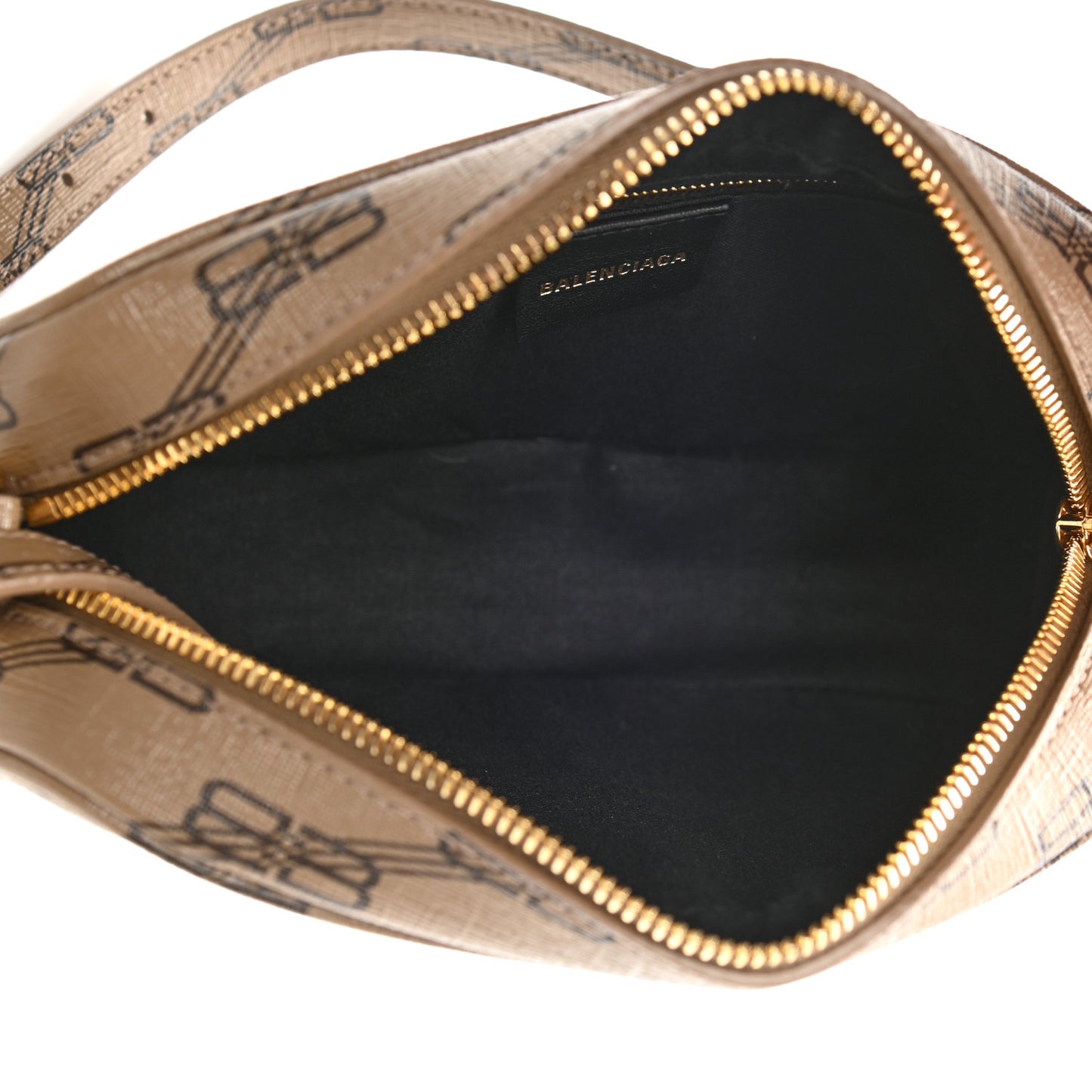 Coated Canvas BB Monogram Small Signature Camera Bag Beige Brown