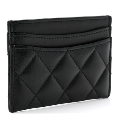 Chanel Pearly Lambskin Quilted Card Holder So Black 3 of 8