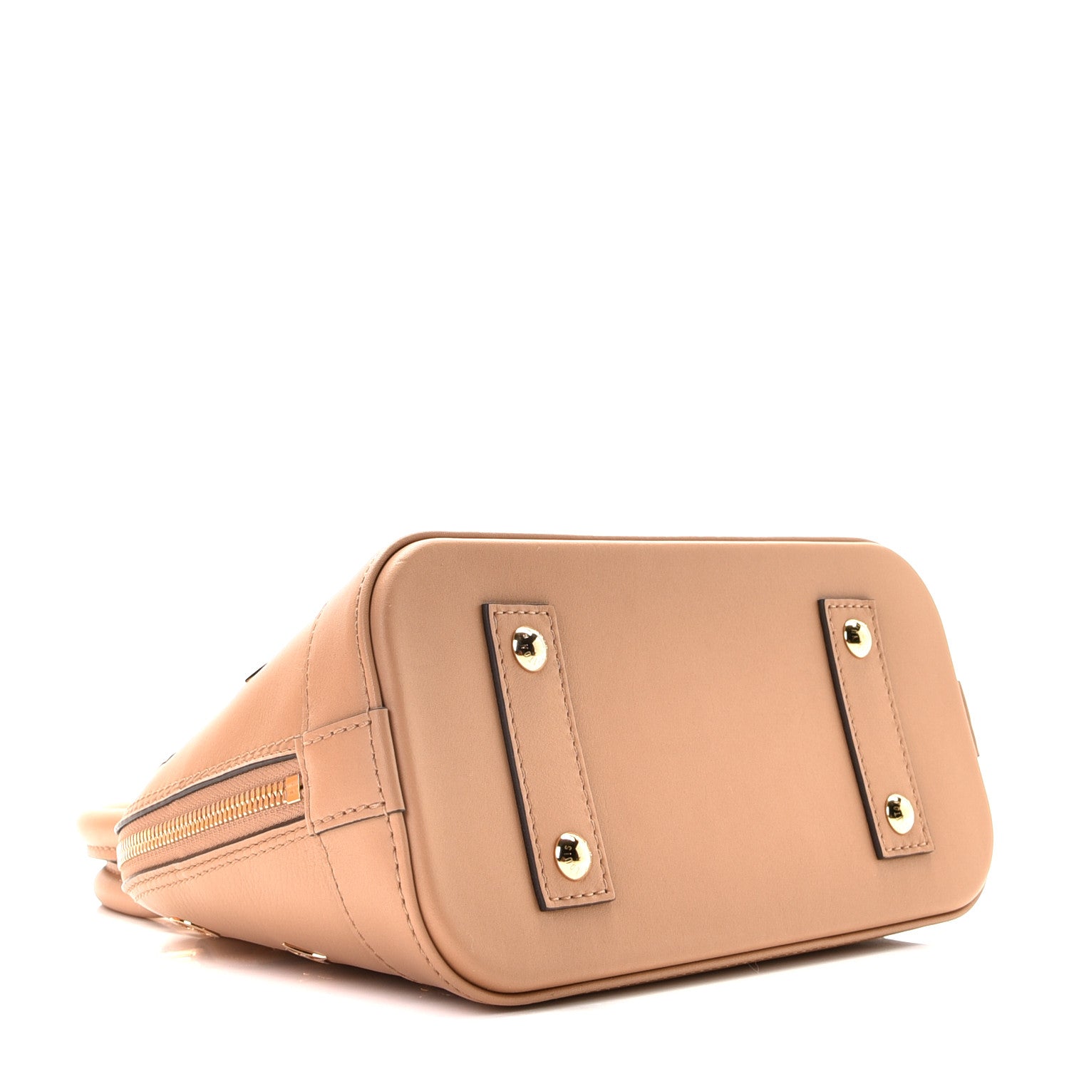 Louis Vuitton Calfskin Metal Monogram Alma BB Camel Brown 4 of 11