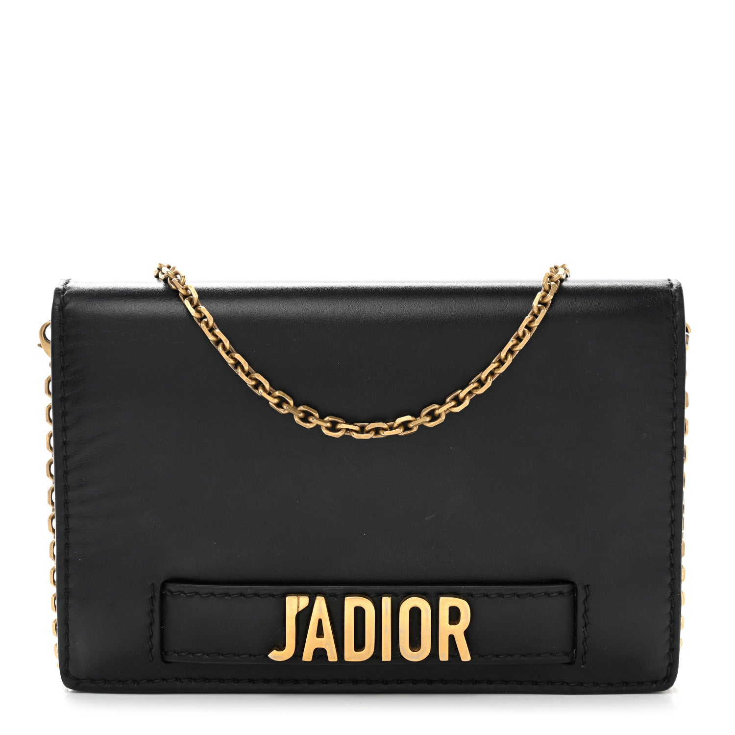Christian Dior Calfskin J'Adior Wallet on Chain Pouch Black 2 of 13