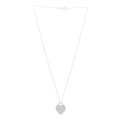 Tiffany Sterling Silver Small Return to Tiffany Heart Pendant Necklace 2 of 5