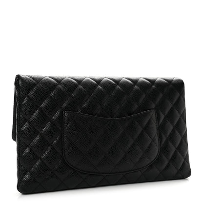 Chanel Caviar Quilted Flap Clutch Black 3 of 12