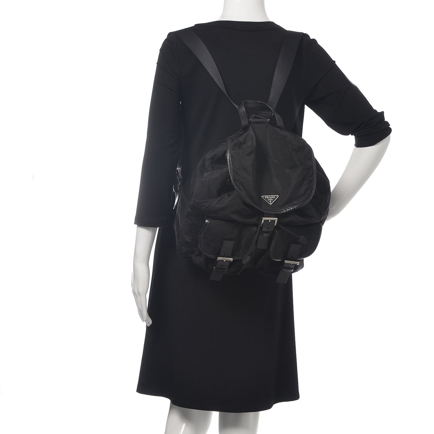 Tessuto Nylon Vela Small Backpack Black
