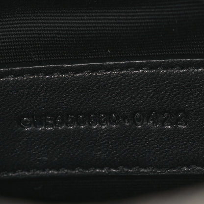 Saint Laurent Denim Quilted Monogram Loulou Puffer Pouch Clutch Blue Gray Light Azur 7 of 7
