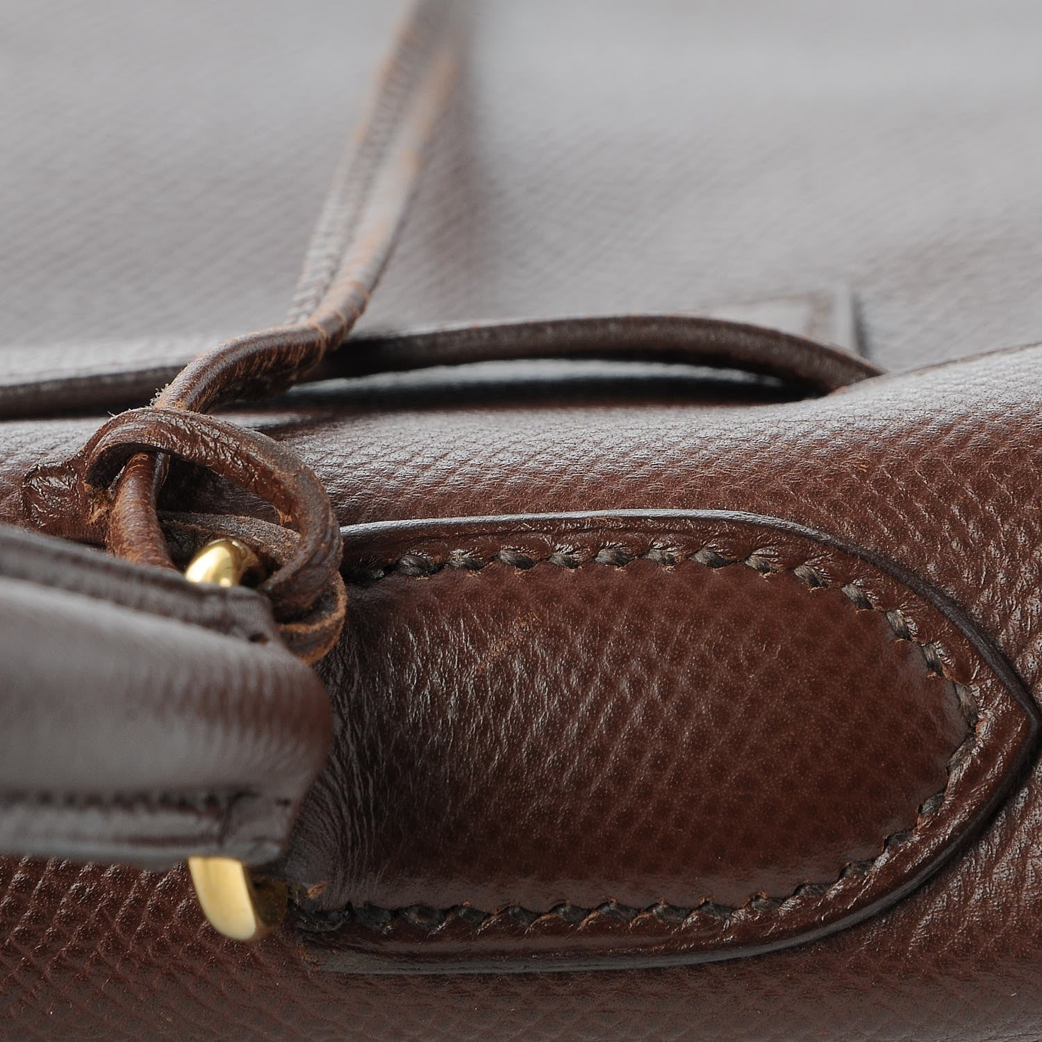 Hermes Courchevel Kelly Retourne 28 Chocolate 30 of 32