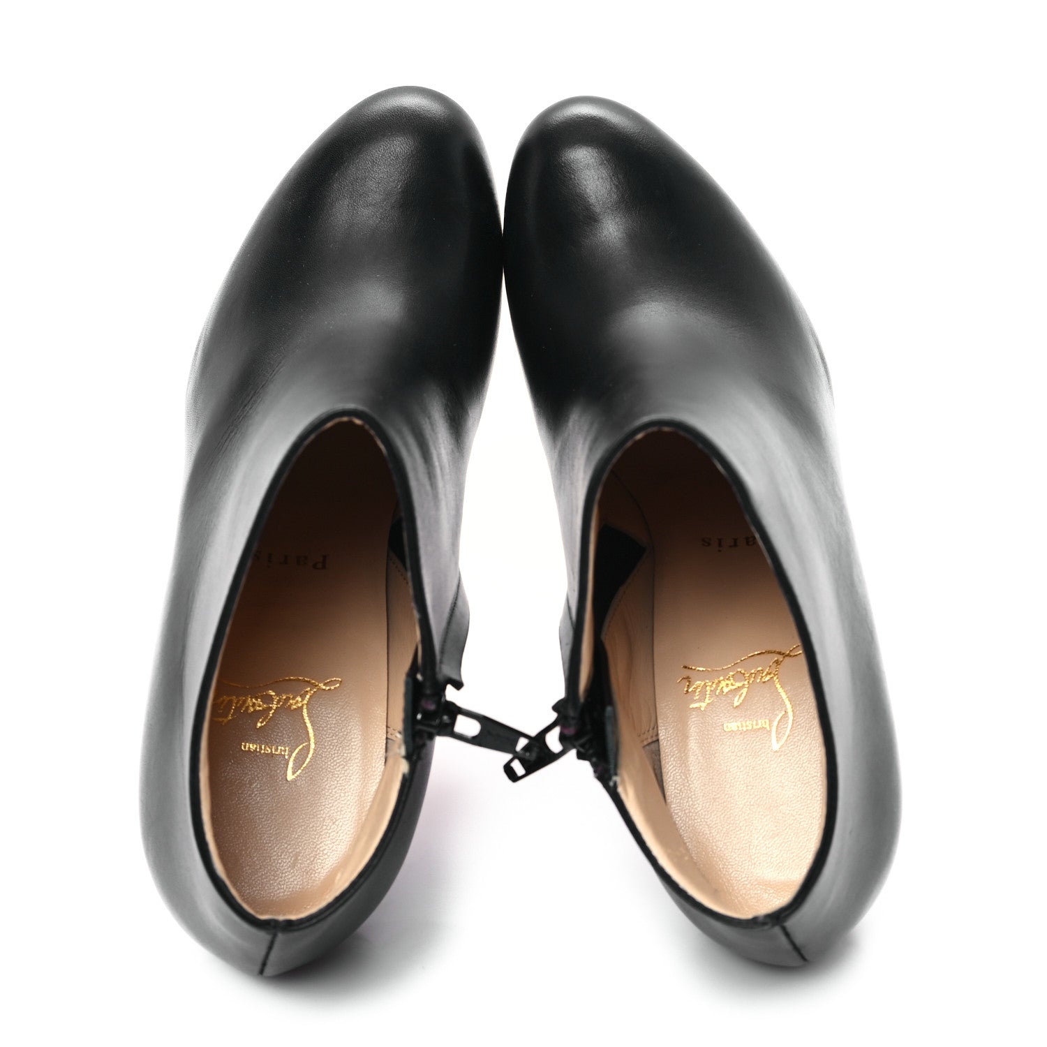 Christian Louboutin Calfskin Belle 100 Ankle Boots 37.5 Black 8 of 10