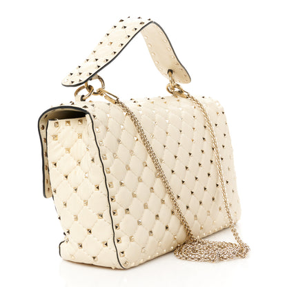 Valentino Garavani Nappa Large Rockstud Spike Shoulder Bag Light Ivory 3 of 12