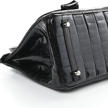 Hermes Shiny Niloticus Crocodile Birkin 30 Black 33 of 35