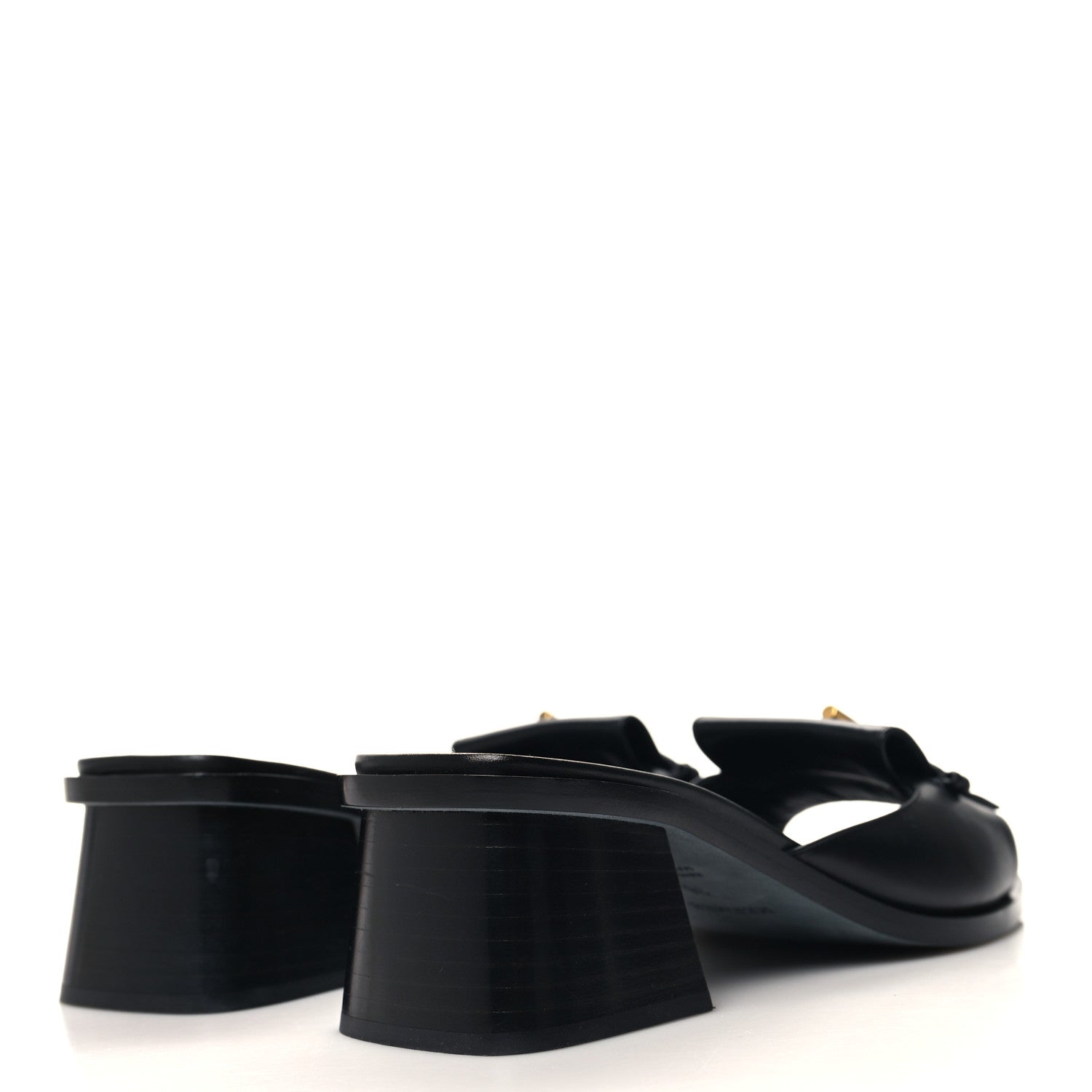 Hermes Calfskin Womens Ilot 50 Sandals 36 Black 4 of 10