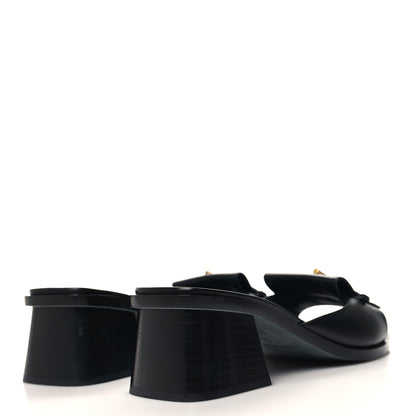 Hermes Calfskin Womens Ilot 50 Sandals 36 Black 4 of 10