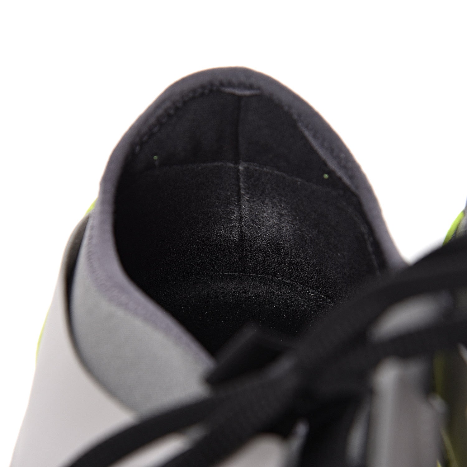 Balenciaga Mesh Calfskin Womens Race Runner Sneakers 42 Black Gris Jaune Fluo 11 of 13
