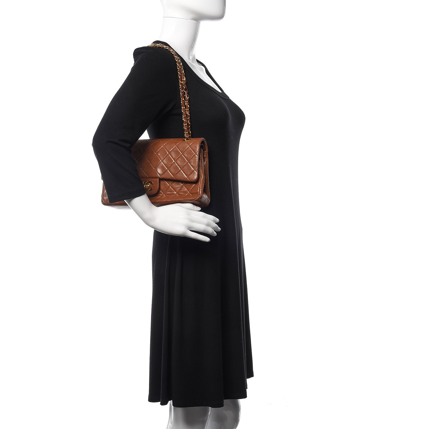 Chanel Lambskin Quilted Medium Double Flap Brown 2 of 17