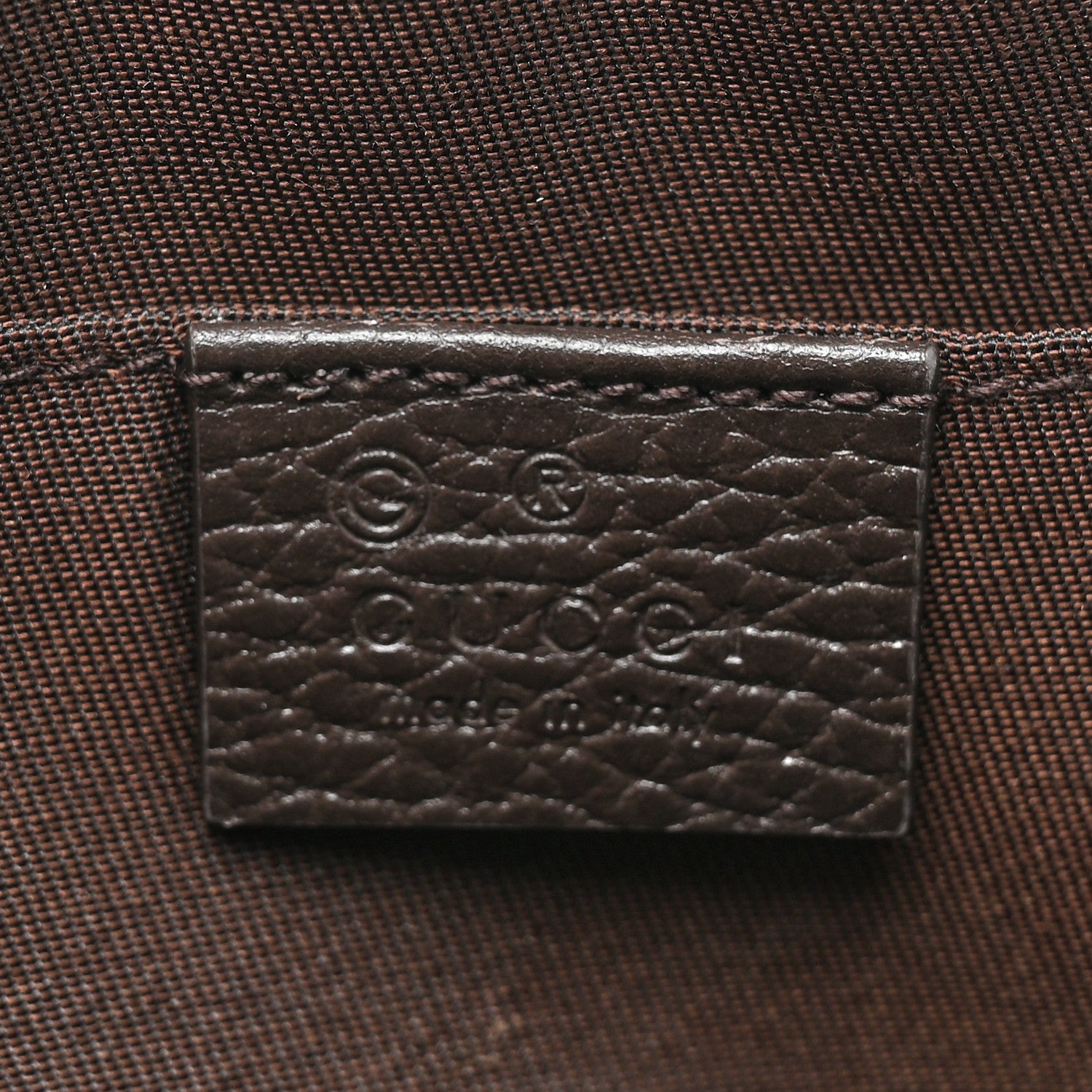 Gucci Monogram Dollar Calfskin Belt Bag Beige Ebony Testa di Moro Marrone Scuro 6 of 9