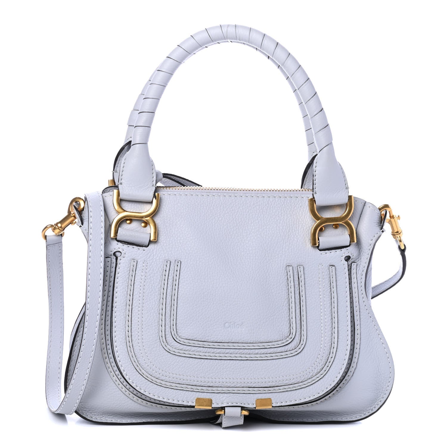 Chloe Calfskin Small Marcie Satchel Airy Grey 1 of 4