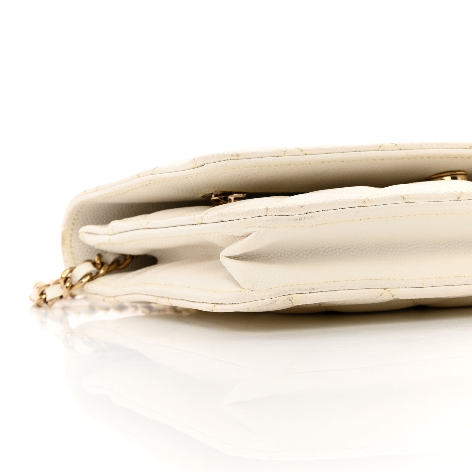Chanel Caviar Quilted Wallet On Chain WOC White 11 of 12