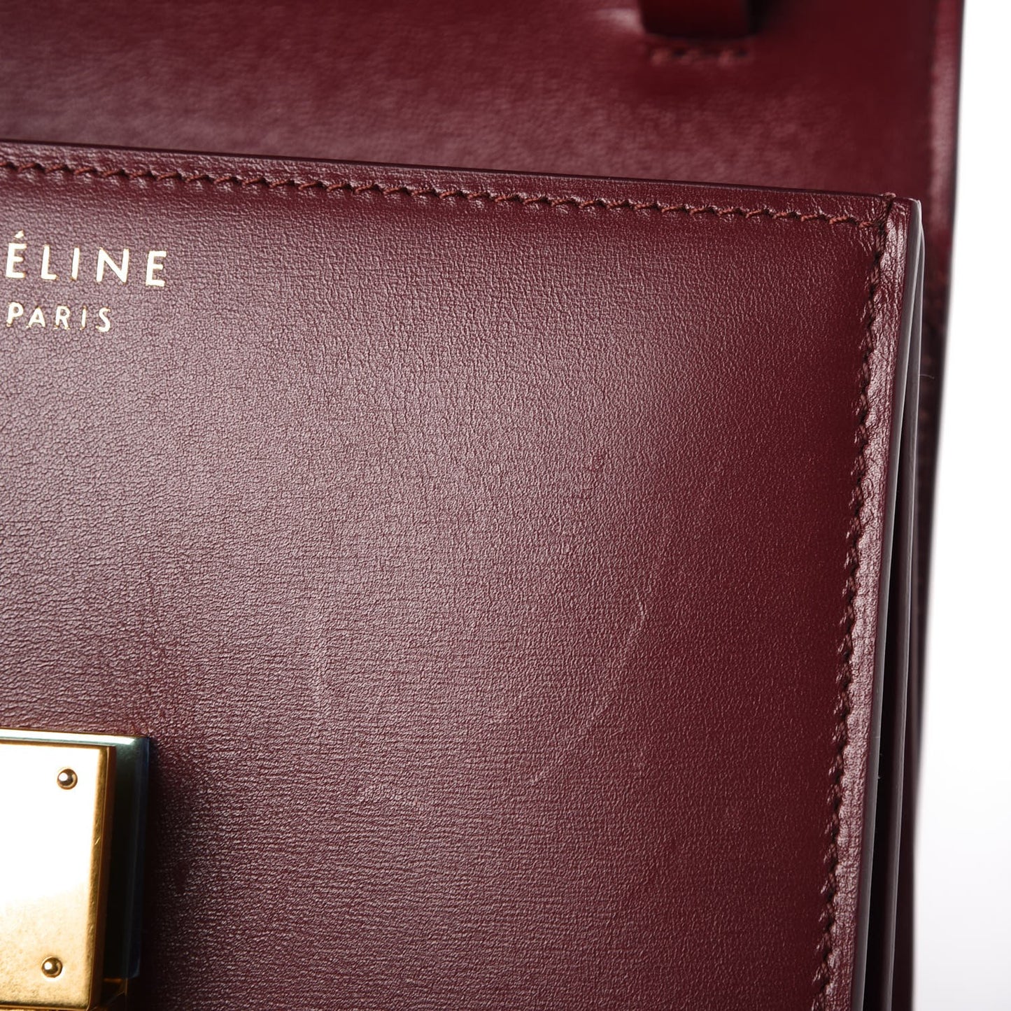 Box Calfskin Small Classic Box Flap Bag Burgundy