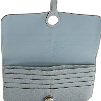 Hermes Togo Dogon Recto Verso Wallet Bleu Lin 7 of 11