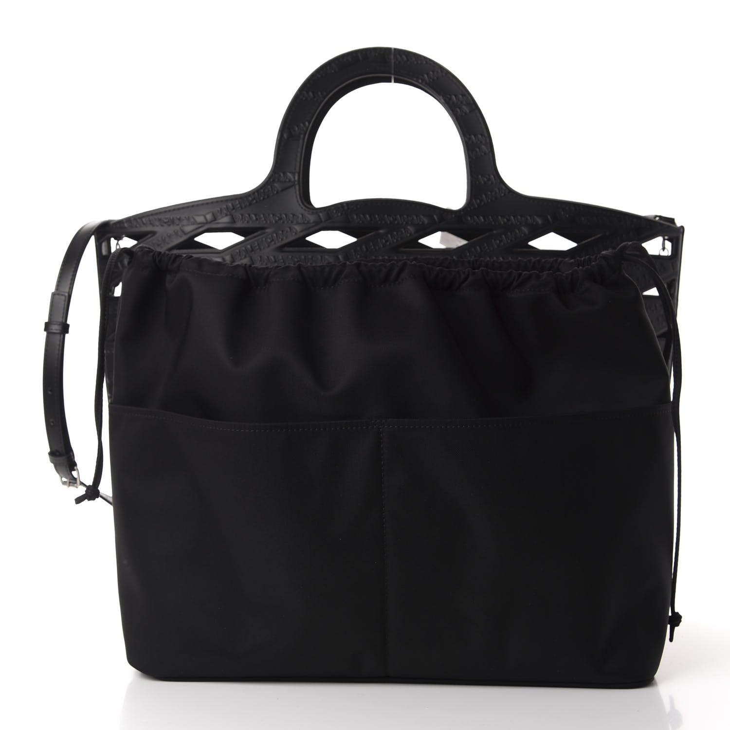 Balenciaga Faux Calfskin Neo Basket Tote Black 7 of 13