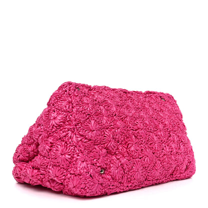 Prada Raffia Crochet Tote Fuchsia 4 of 10