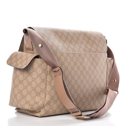 Gucci GG Supreme Monogram Messenger Diaper Bag Beige 4 of 12