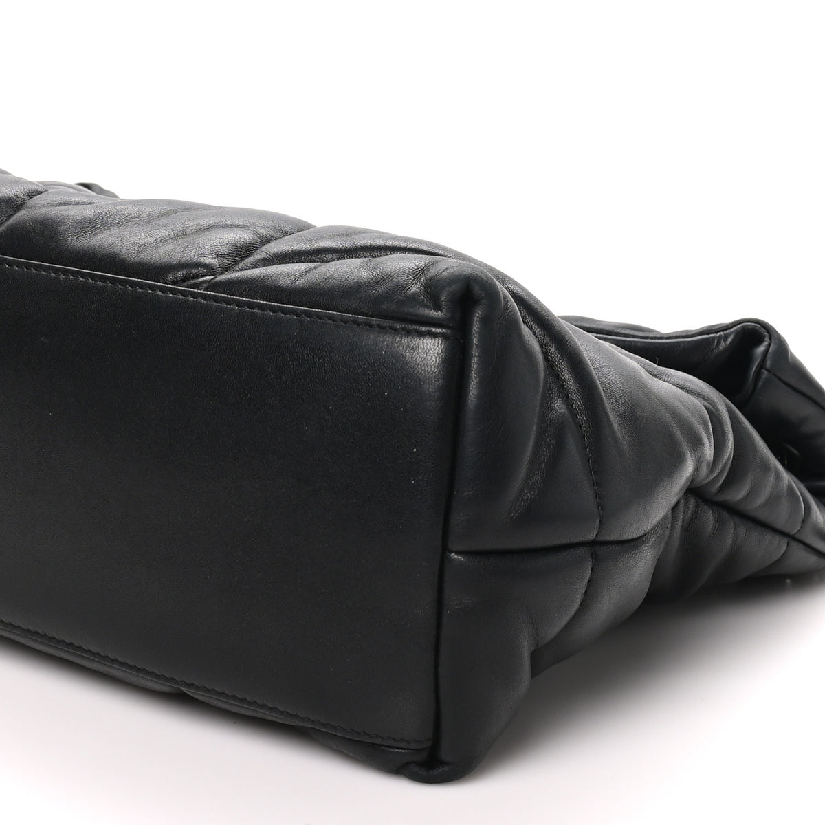 Saint Laurent Lambskin Quilted Monogram Monochrome Medium Loulou Puffer Chain Satchel Black 10 of 10