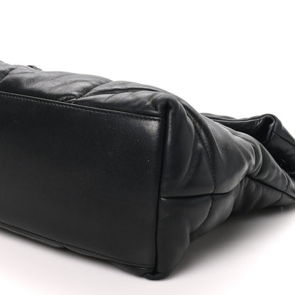Saint Laurent Lambskin Quilted Monogram Monochrome Medium Loulou Puffer Chain Satchel Black 10 of 10