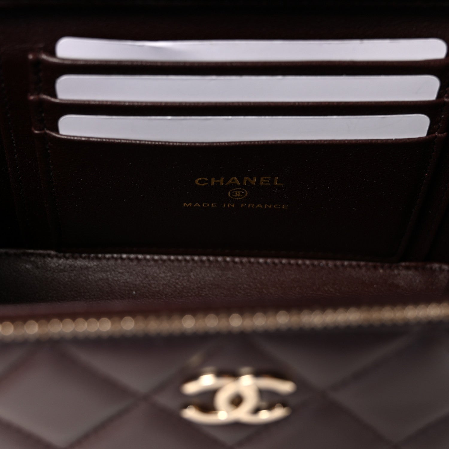 Chanel Lambskin Quilted Small Top Handle Vanity Case With Chain Dark Brown 6 of 10