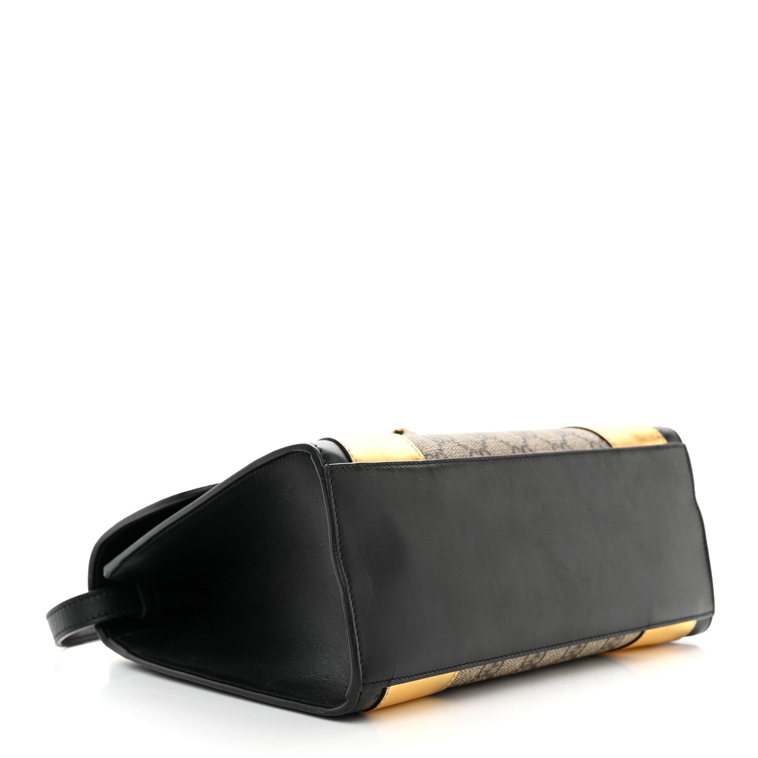 Gucci GG Supreme Monogram Small Osiride Top Handle Bag Black Gold 4 of 15