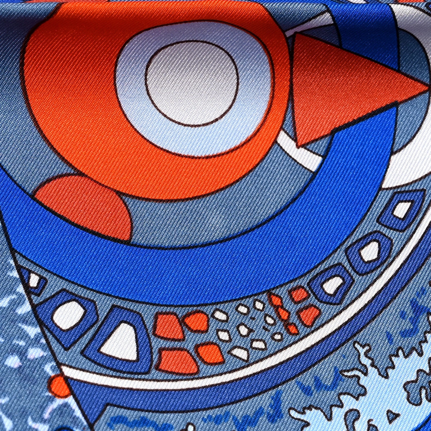 Hermes Silk L’Ivresse de L’Infini Scarf 90 Bleu Capucine 5 of 7