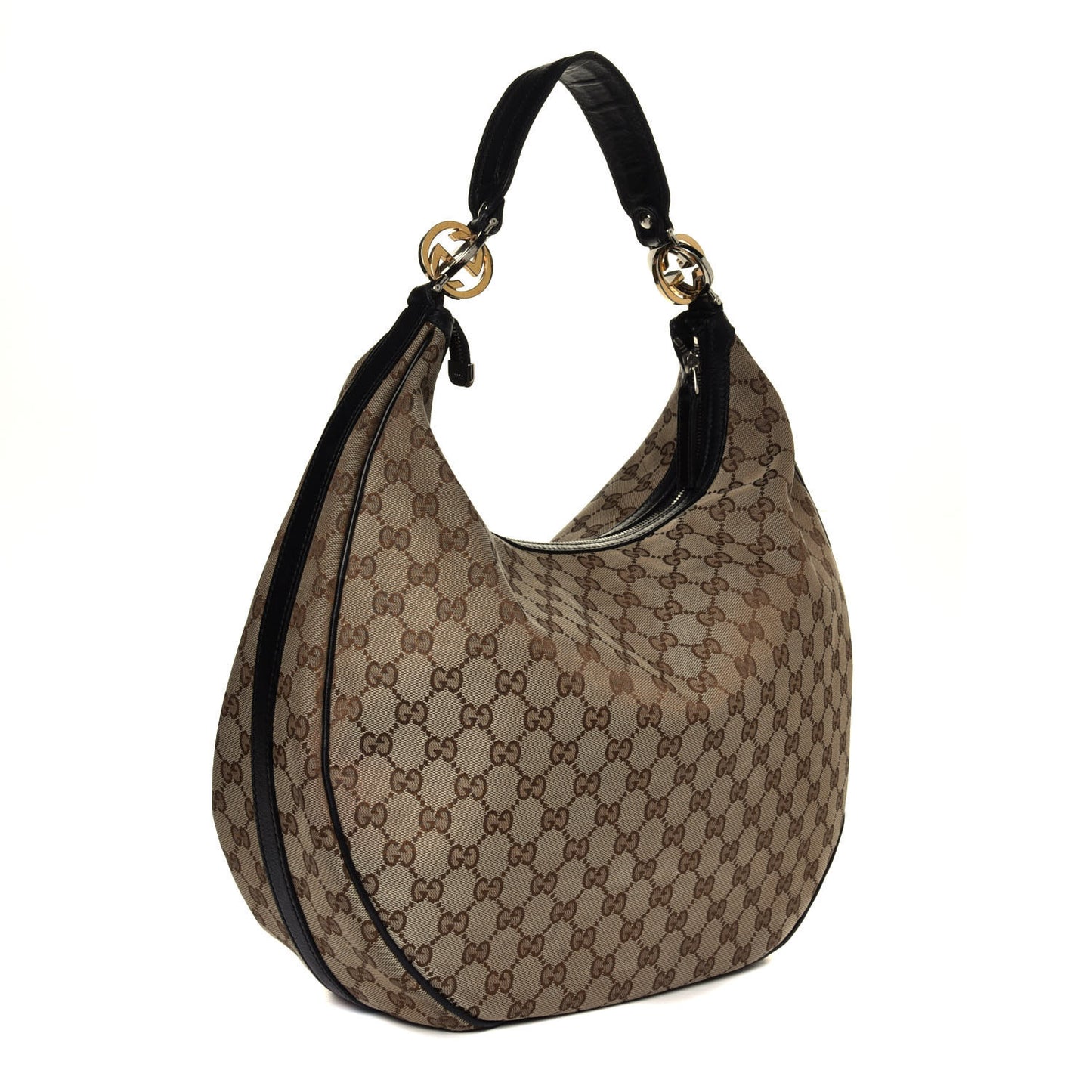 Monogram Large GG Twins Hobo Dark Brown