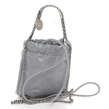 Chanel Shiny Calfskin Quilted Mini Chanel 22 Grey 3 of 10