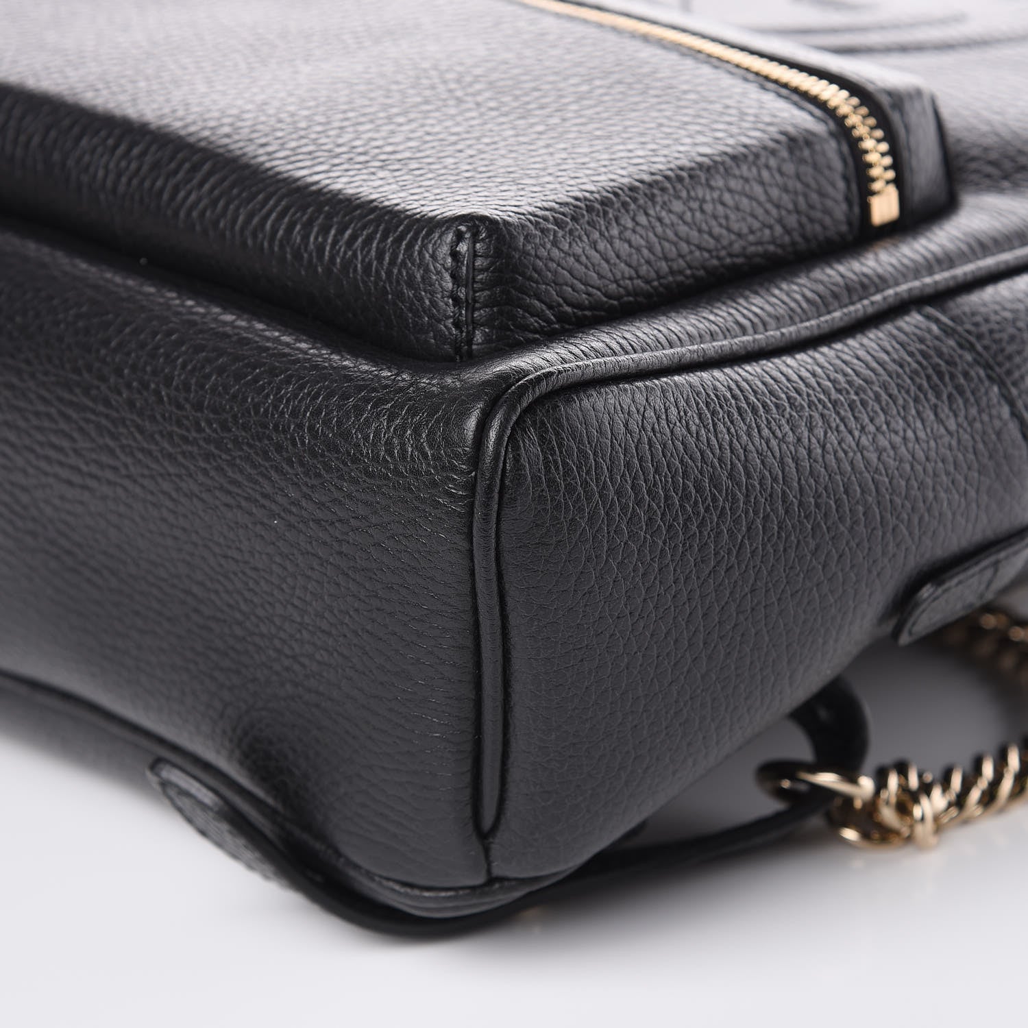 Gucci Pebbled Calfskin Soho Chain Backpack Black 9 of 9