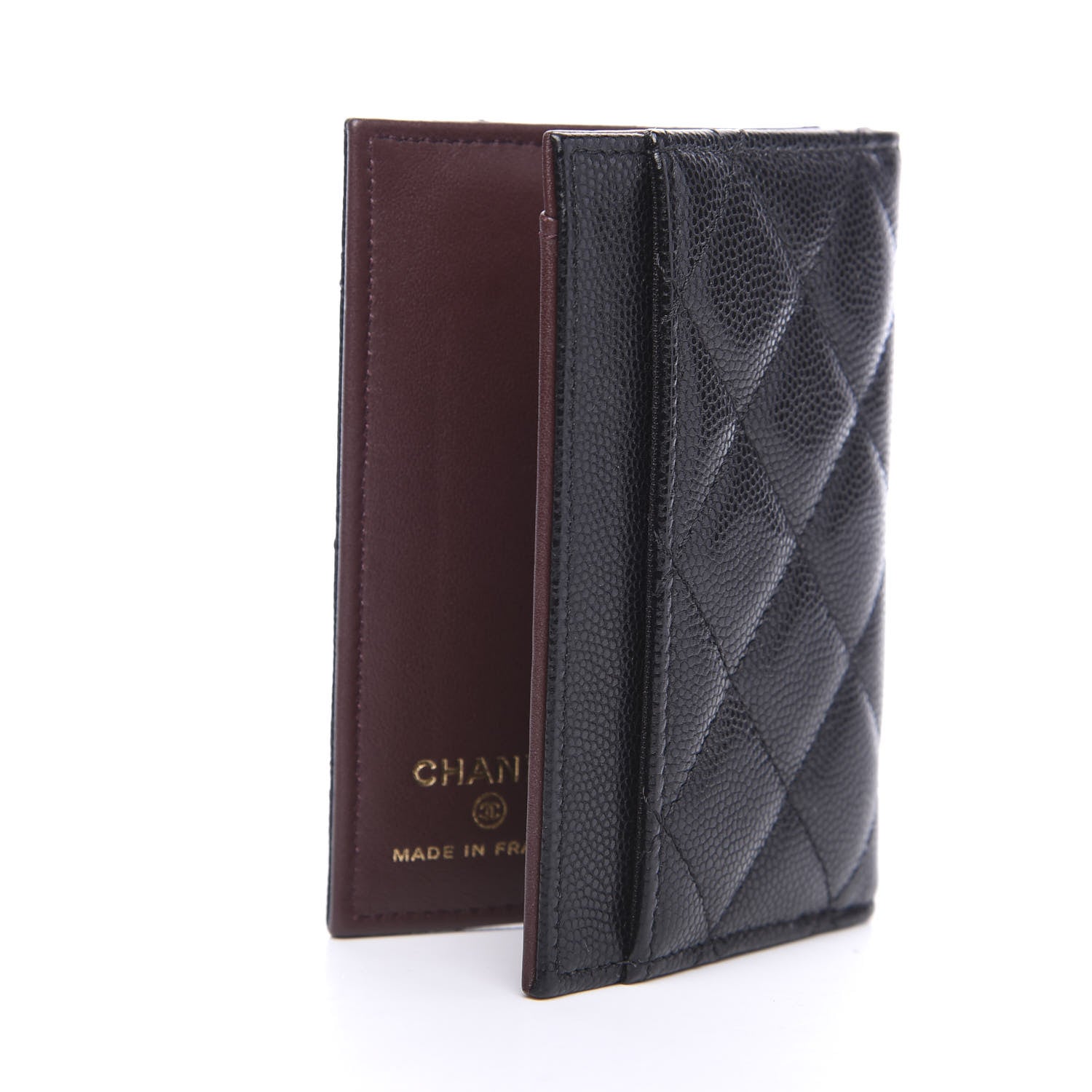 Chanel Caviar Quilted Card Holder Wallet Black 2 of 7