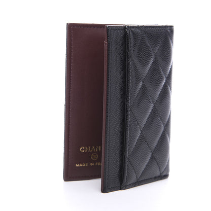 Chanel Caviar Quilted Card Holder Wallet Black 2 of 7
