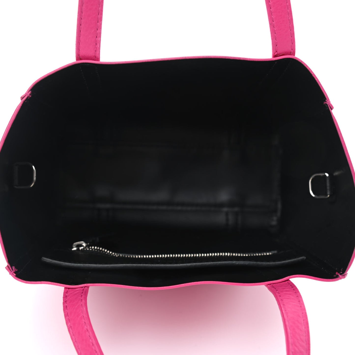 Calfskin XXS Everyday Tote Rose Magenta Black