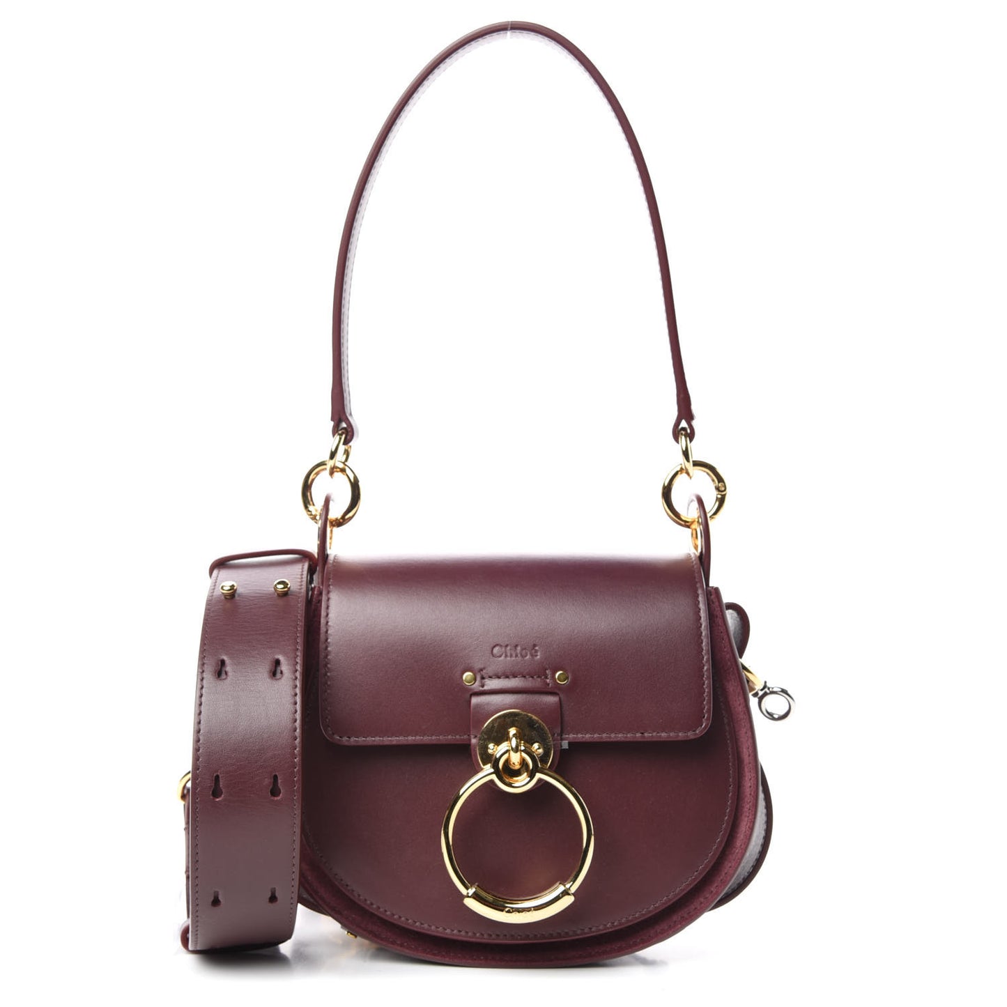 Calfskin Small Tess Bag Burnt Brown