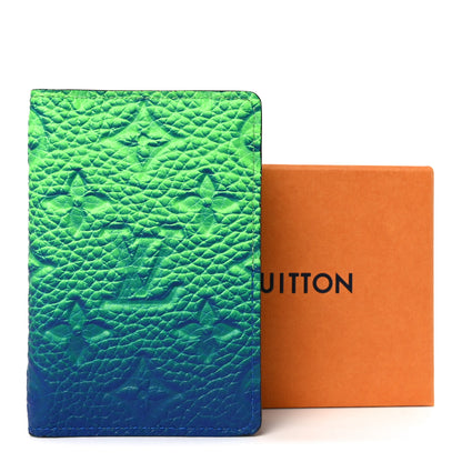 Louis Vuitton Taurillon Illusion Pocket Organizer Bleu Vert 7 of 7