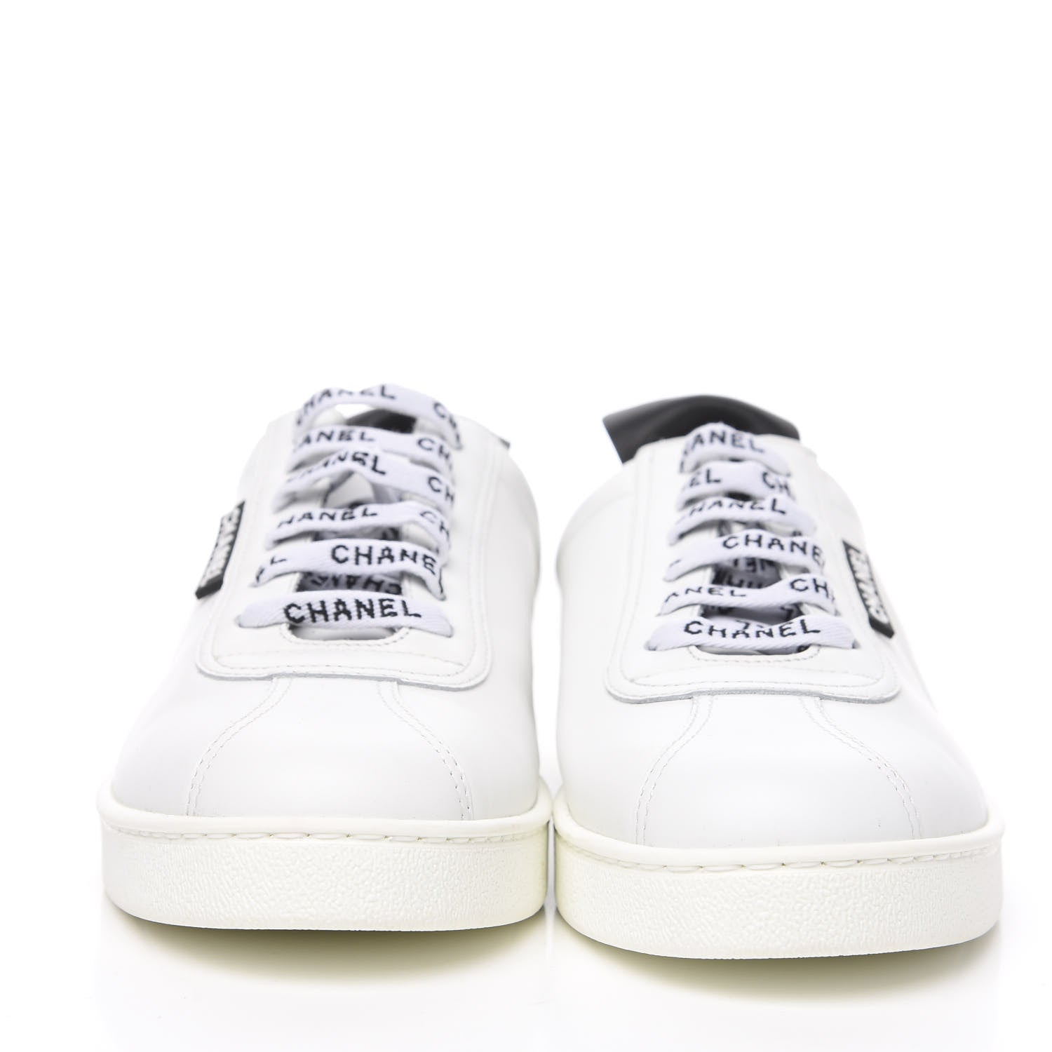 Chanel Calfskin CC Womens Sneakers 38.5 White 2 of 10